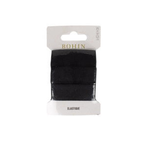 Soft woven all-purpose garment elastic 18 mm x 0.80 m black