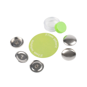 6 metal cover buttons. 15 mm diameter