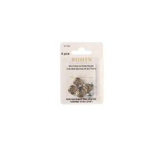 Boutons de jeans clipsables 17 mm argenté