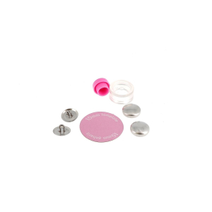 6 metal cover buttons. 15 mm diameter