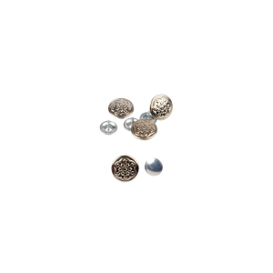 Boutons de jeans clipsables 17 mm argenté