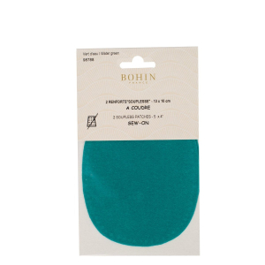 Sew-on colored oval repair patches