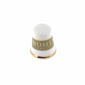 Gold collector's porcelain thimble