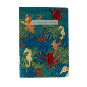 Carnet de couture marée haute Poisson bleu