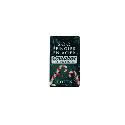 Extra-fine Couturex pins – 200 pces EC4 N°4 = 30 mm - ø 0,60 mm - Candy cane