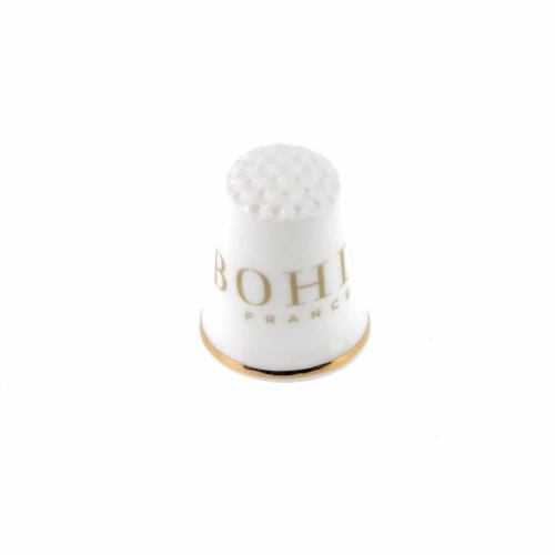 Gold collector's porcelain thimble