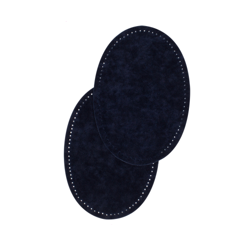 Sew-on suede oval repair patches