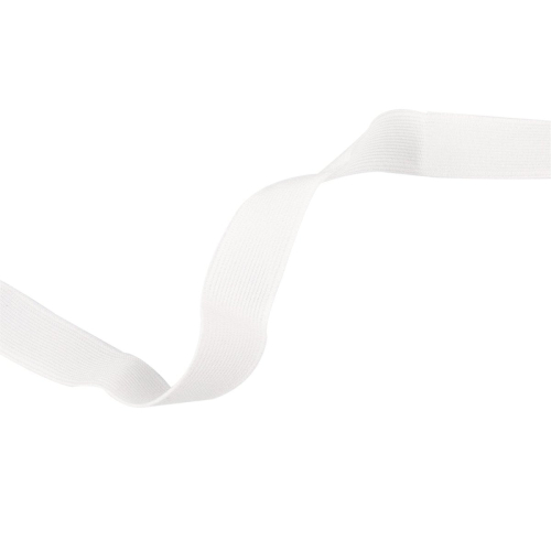 Soft woven all-purpose garment elastic - White - 20 mm x 0,80 m