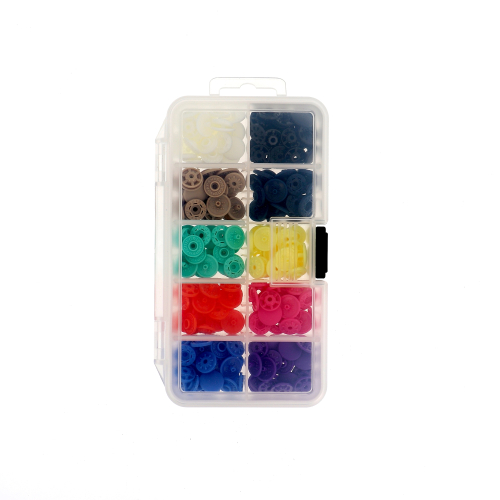 "FINGER SNAP" BUTTON 13mm 1/2"-BOX OF 80 assorted