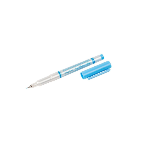 Blue felt tip, extra fine tip, water erasable