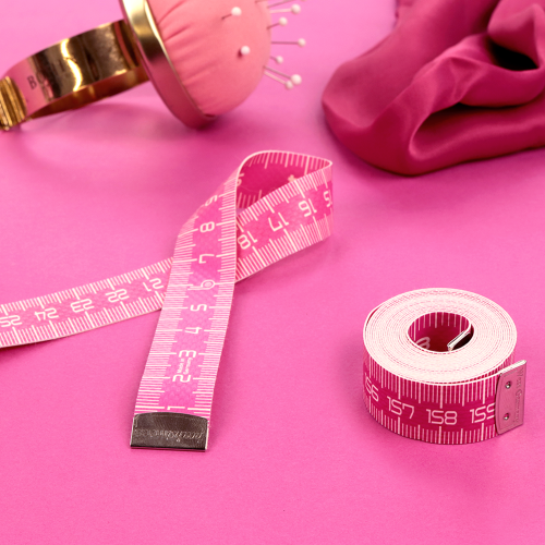 A pink tape measure for Pink October