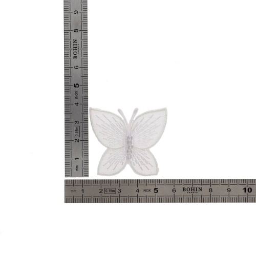 Iron-on white butterfly