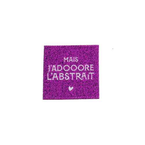 Sew-on woven label - "J'ADOOORE" - Bulk