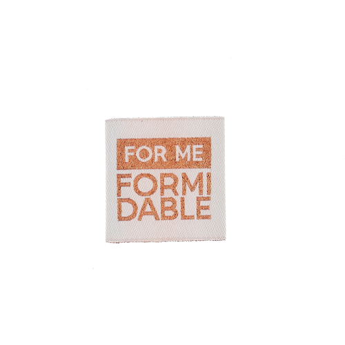 Sew-on label - "FORMIDABLE" - Bulk