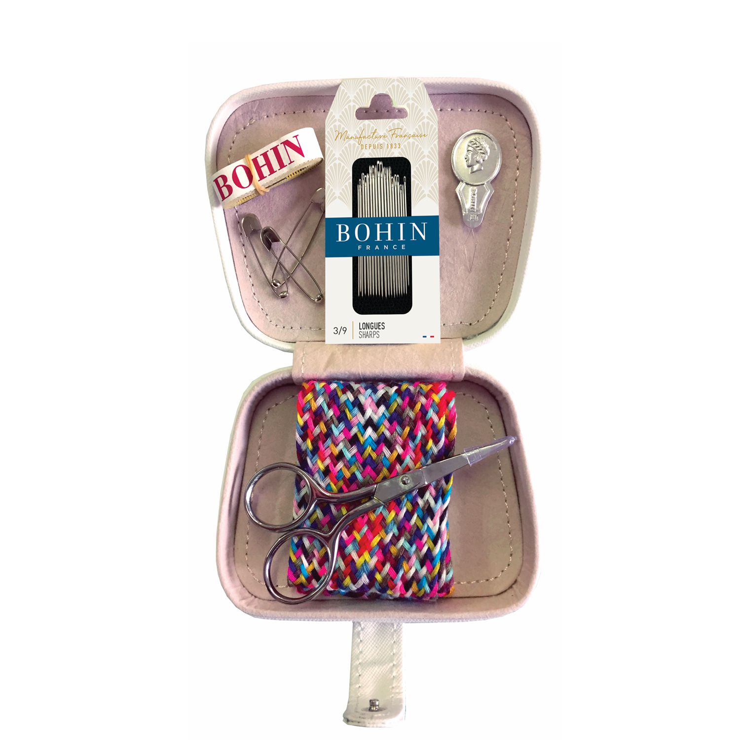 TUXWANG Kit Couture Kit de Couture avec case de transport - Comprend des  aiguilles, du fil, des ciseaux, une mesure - mini-couture de voyage  pratique pour les débutants, les voyageurs, les enfants 